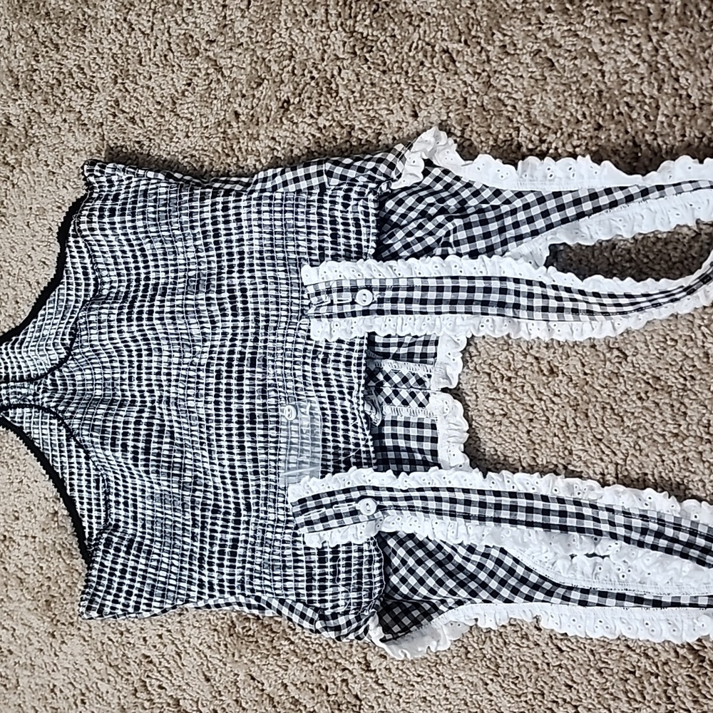 ☀️Free People Cassie Gingham Women's Smocked Bodysuit NWOT, Small - Picture 14 of 14